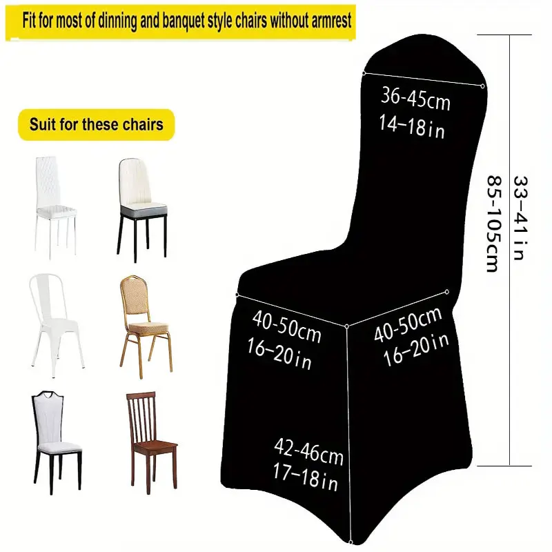 1pcs/5pcs Thickened High Elasticity Chair Cover, Wedding Banquet Hotel Restaurant Meeting Outdoor Home Decoration Chair Cover