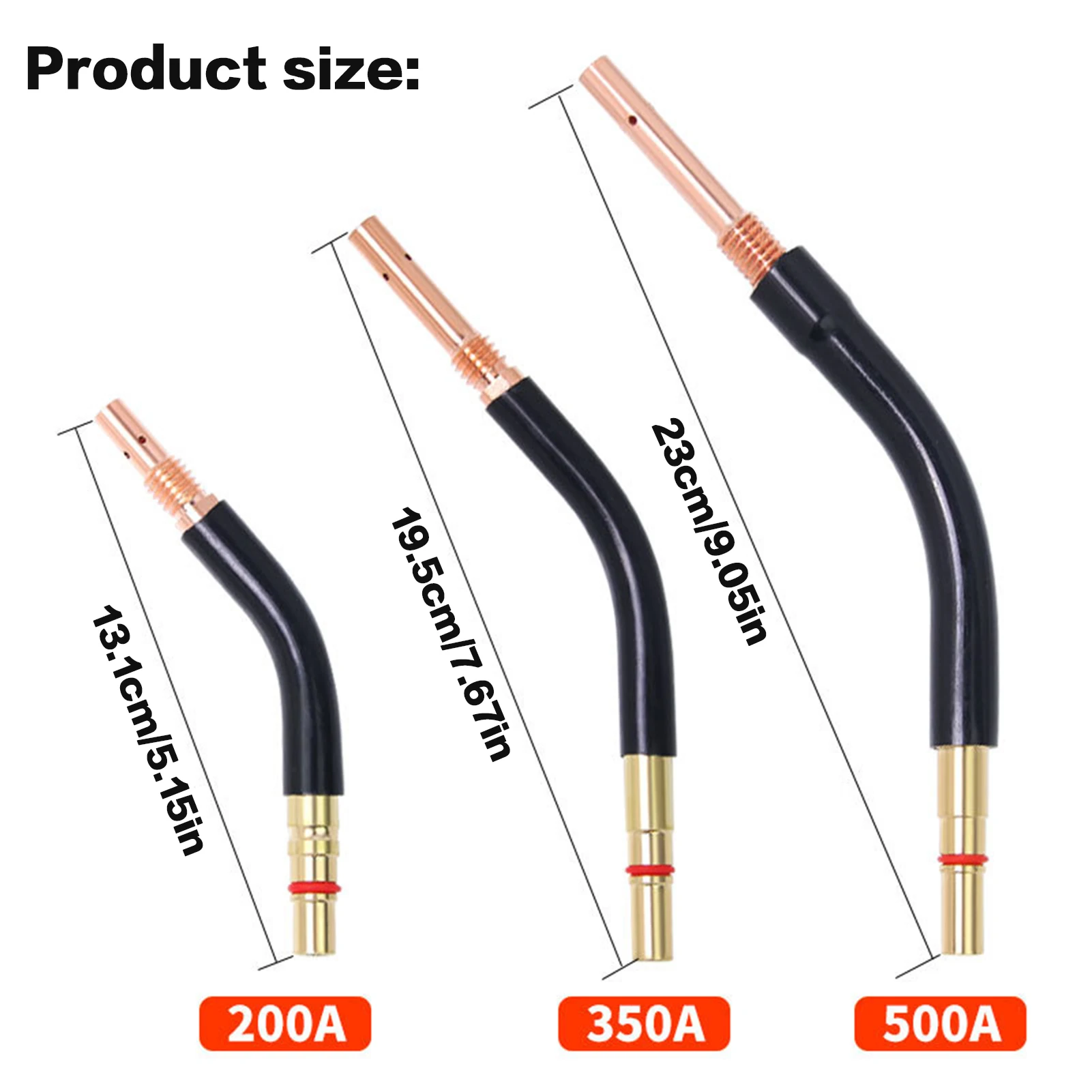 Welding Gun Pipe Bending Adapter, Parafuso Interno, haste curvada para ambos os profissionais e DIY