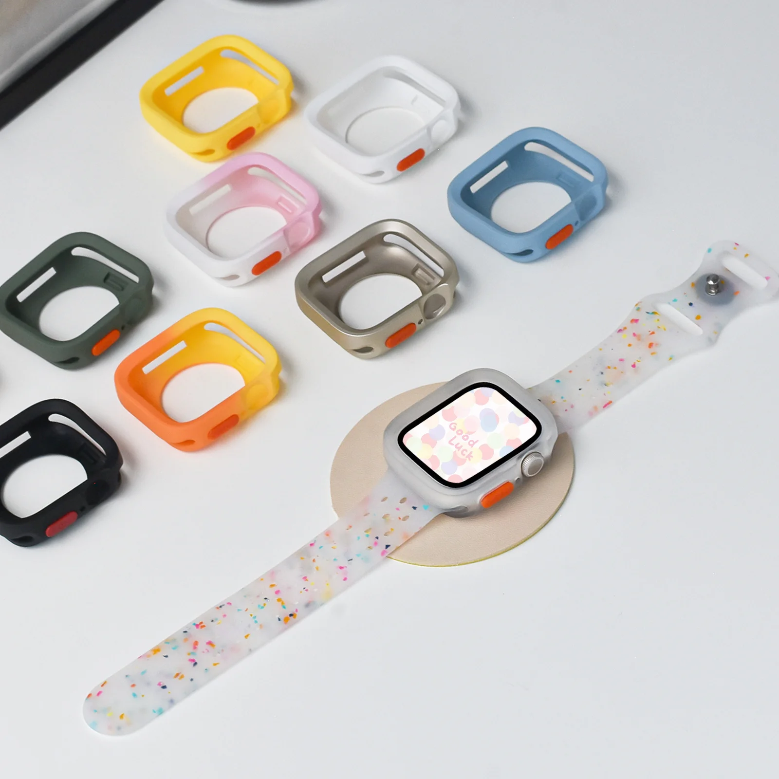 Candy Soft Silicone Cover for Apple Watch Case Series 10 42mm 46 45mm 41mm 44mm 40mm Protective Bumper For iWatch 9 8 7 SE 6 5 4