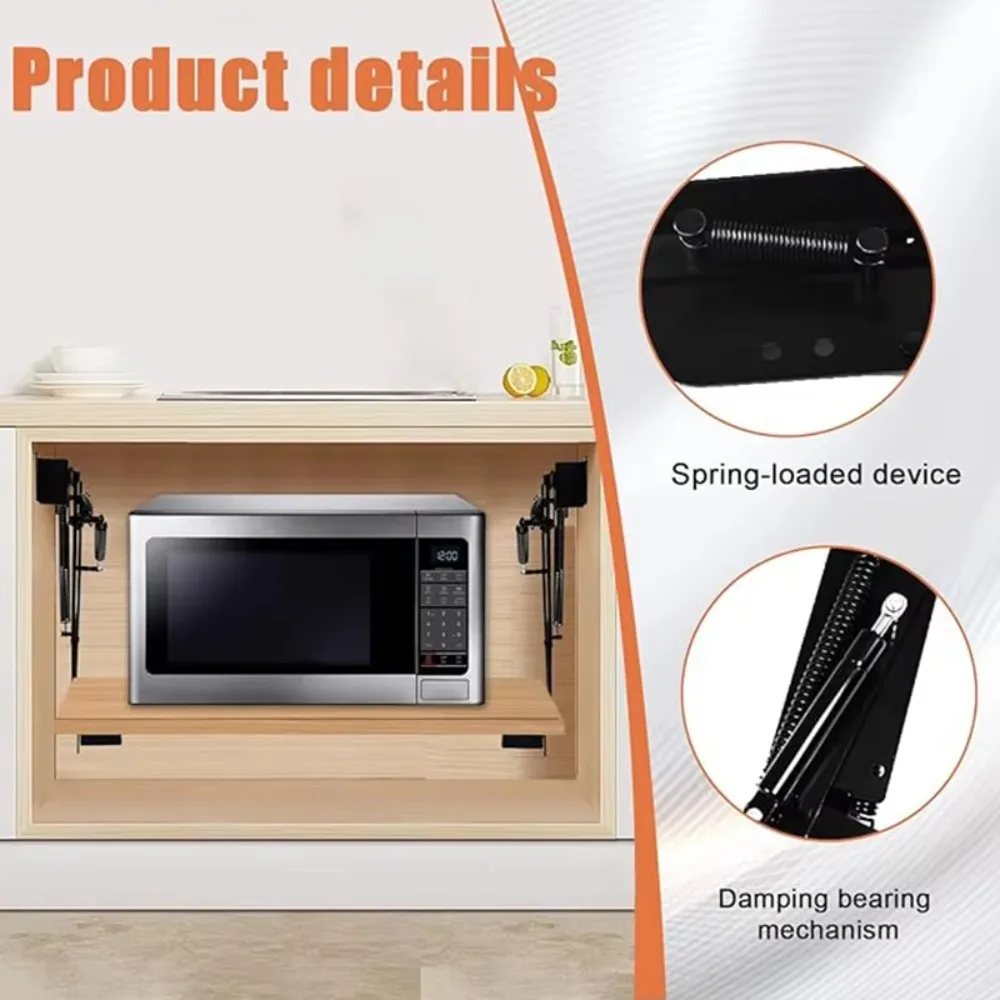 Heavy Duty Mechanism Hydraulic Lifting Spring Pull Hinge Apartment System Kitchen Cabinet Concealed Mixer Lift up Shelf