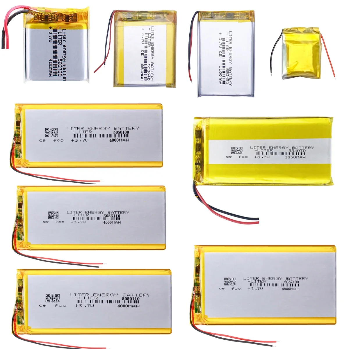 3.7V Lipo Polymer Rechargeable Battery for Digital Devices MP3 DVD PAD camera recorder Speaker