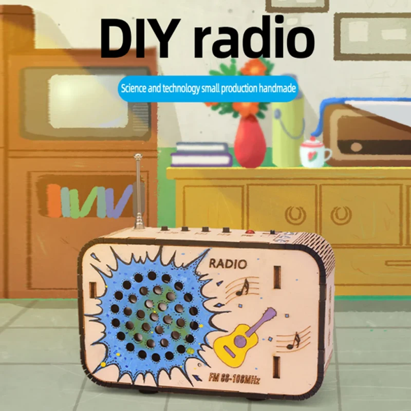 Diy Radio Model Science And Technology Invention Hand-Made Self-Made Assembly Materials Science Handmade Toys Physics Toy G13