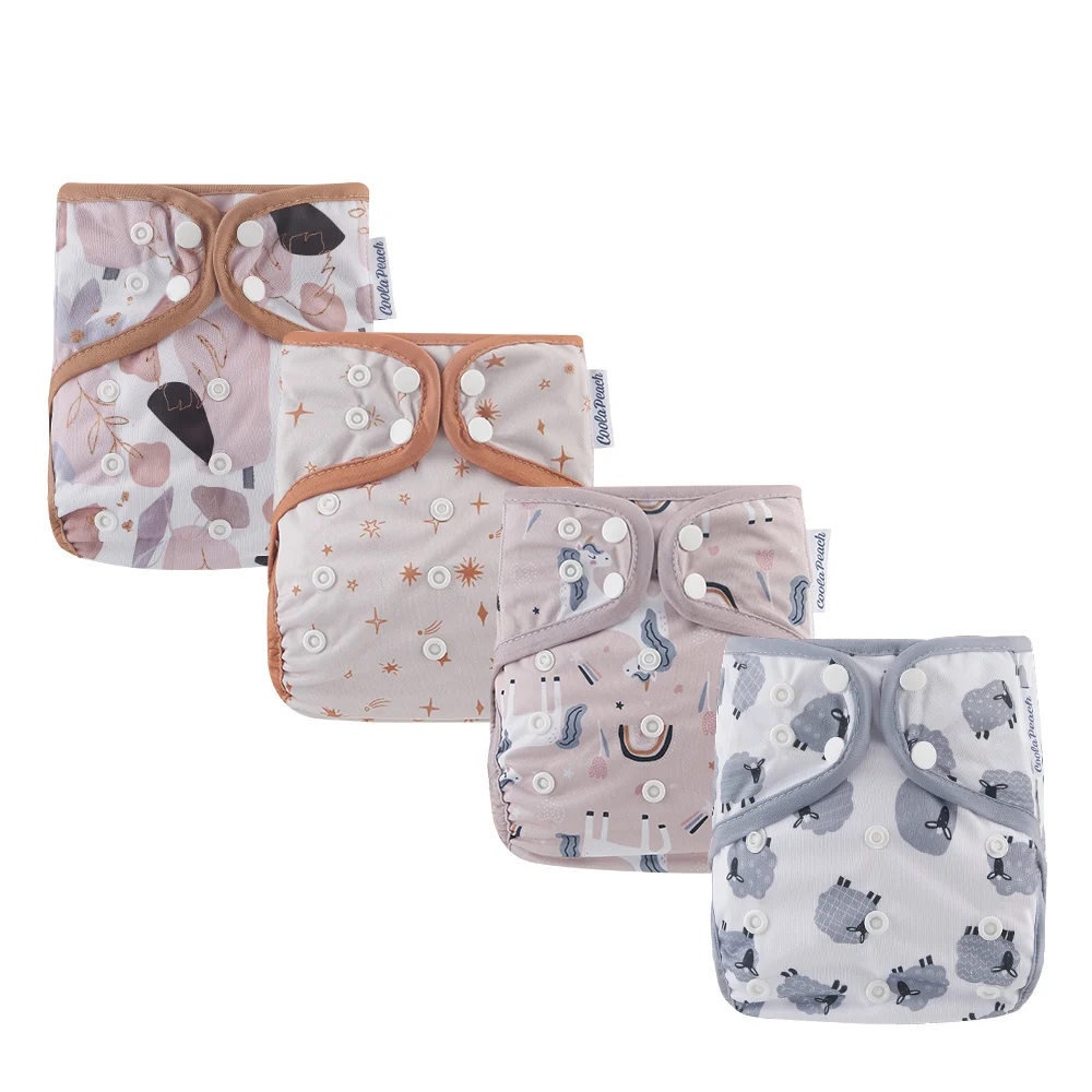 Recycled PUL Waterproof Diaper Cover Adjustable Washable One Size For 3-15kg Baby Cloth Diaper