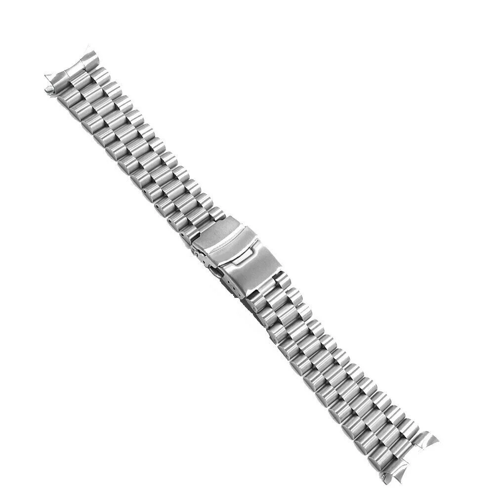For Seiko SKX007 SKX009 Watch Band 22mm Curved End Jubilee Stainless Steel Metal Bracelet Strap Clasp Replacement buckle