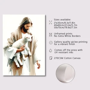 Jesus Sketch Lona Poster für Raum- und Schlafzimmerdekoration, Malerei Dekoration, christlicher biblischer Verse, Pastor -Glaube, Wandkunst 10 Hauptverkaufsaufkleber Jesus Branco - №2