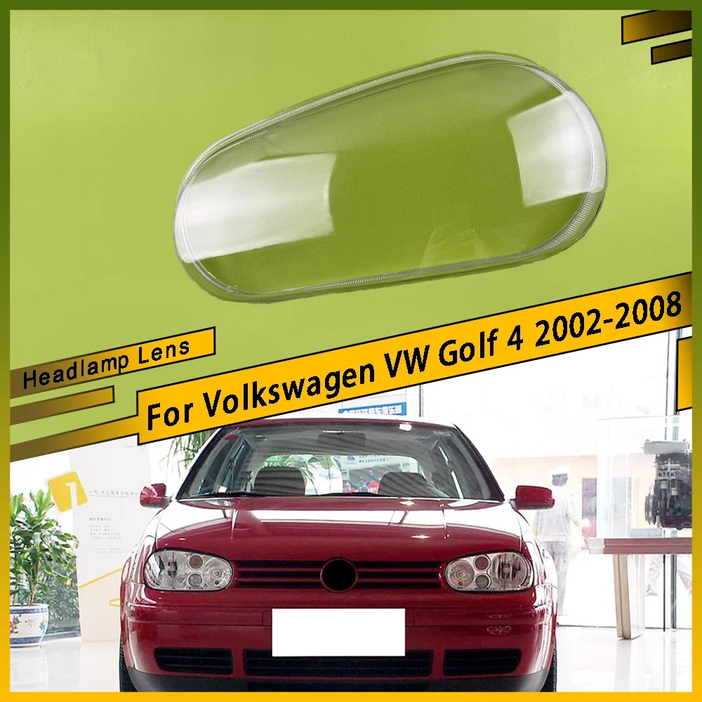 

For Volkswagen VW Golf 4 2002 - 2008 Headlamps Cover Headlights Lens Transparent Lampshade Plexiglass Shell Replace Shade