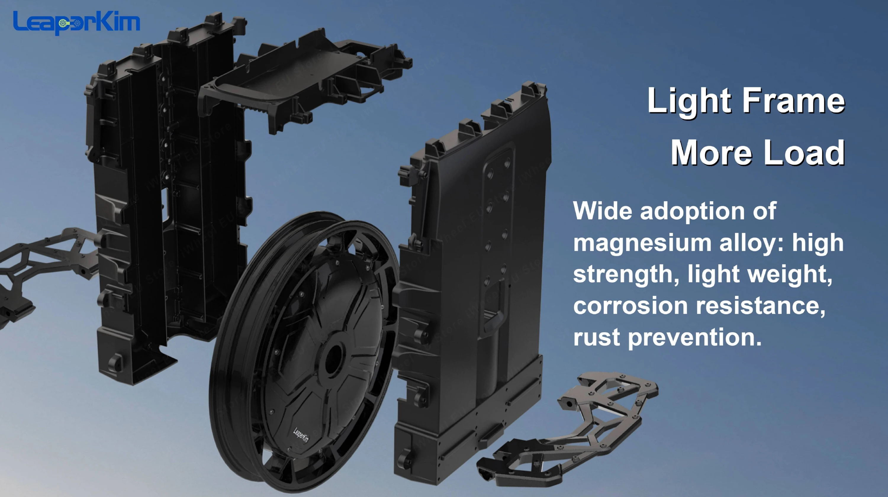 Neuestes LeaperKim Veteran Lynx S 151,2V 2700Wh Akku Smart BMS 3800W Motor Elektrisches Einrad 2,75-14 Schlauchlos 90mm Federweg – Detail 12