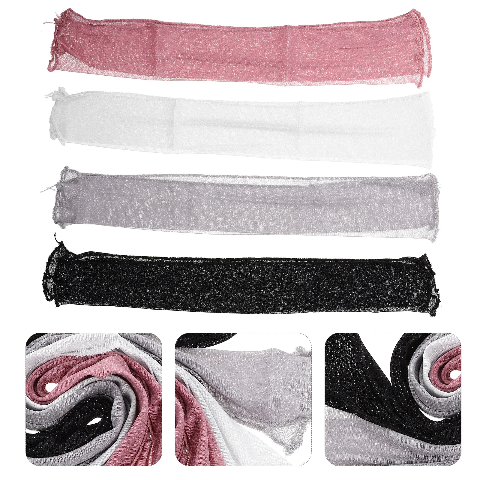 

4Pairs Ice Cooling Arm Sleeve Ultra-Thin Breathable Sunproof Protective Cover for Summer Outdoor Sports Uv Protection Arm