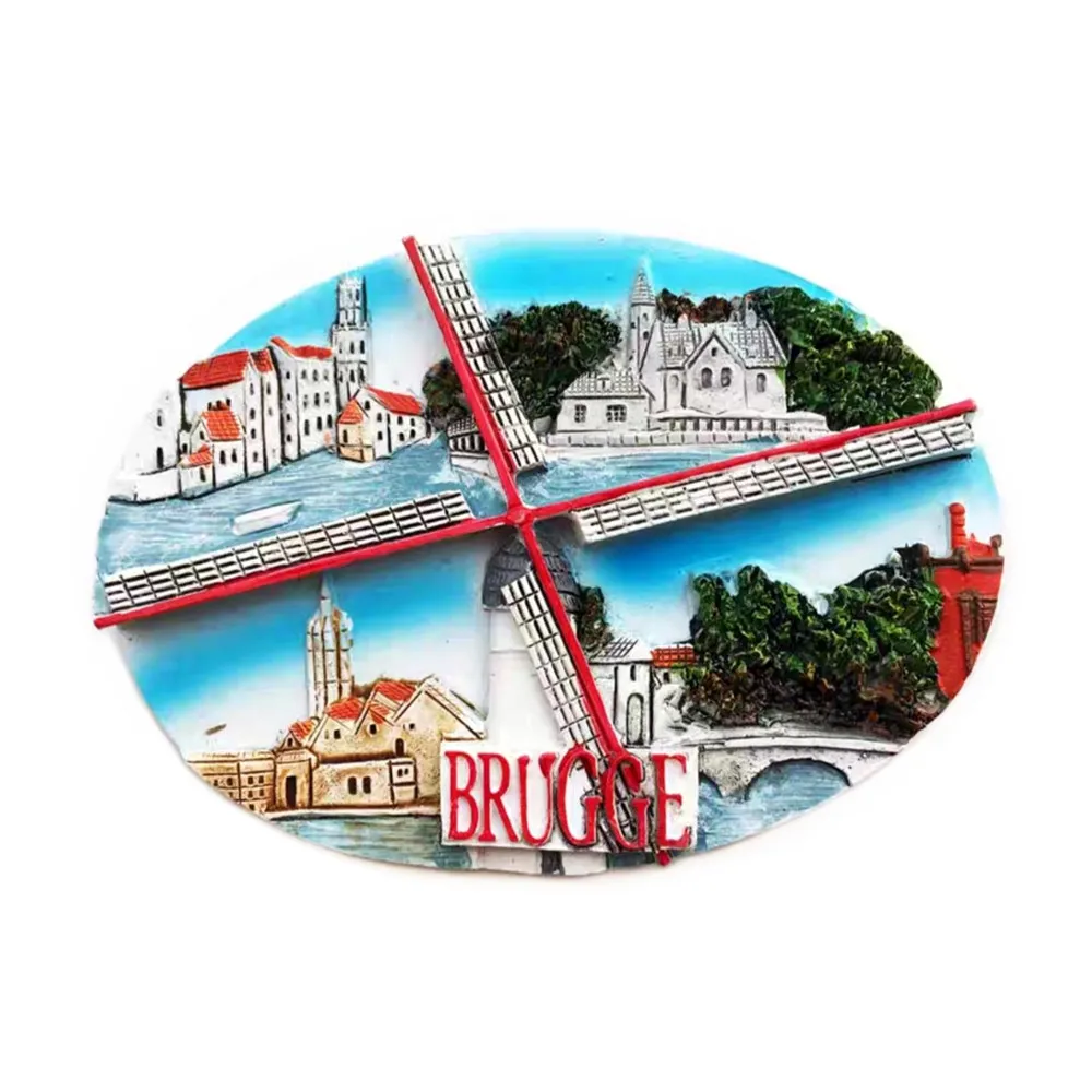 Europe Belgium Flavour 3D Fridge Magnets Tourism Souvenir Refrigerator Magnetic Sticker Decoration Collection Gift