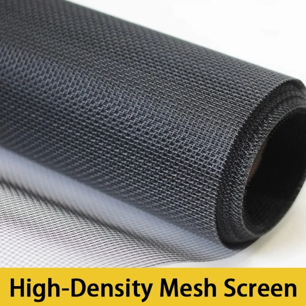 Black Nano PP Mesh Screen for DIY and Multi-purpose Door and Window Screens, Mosquito Proof and Breathable