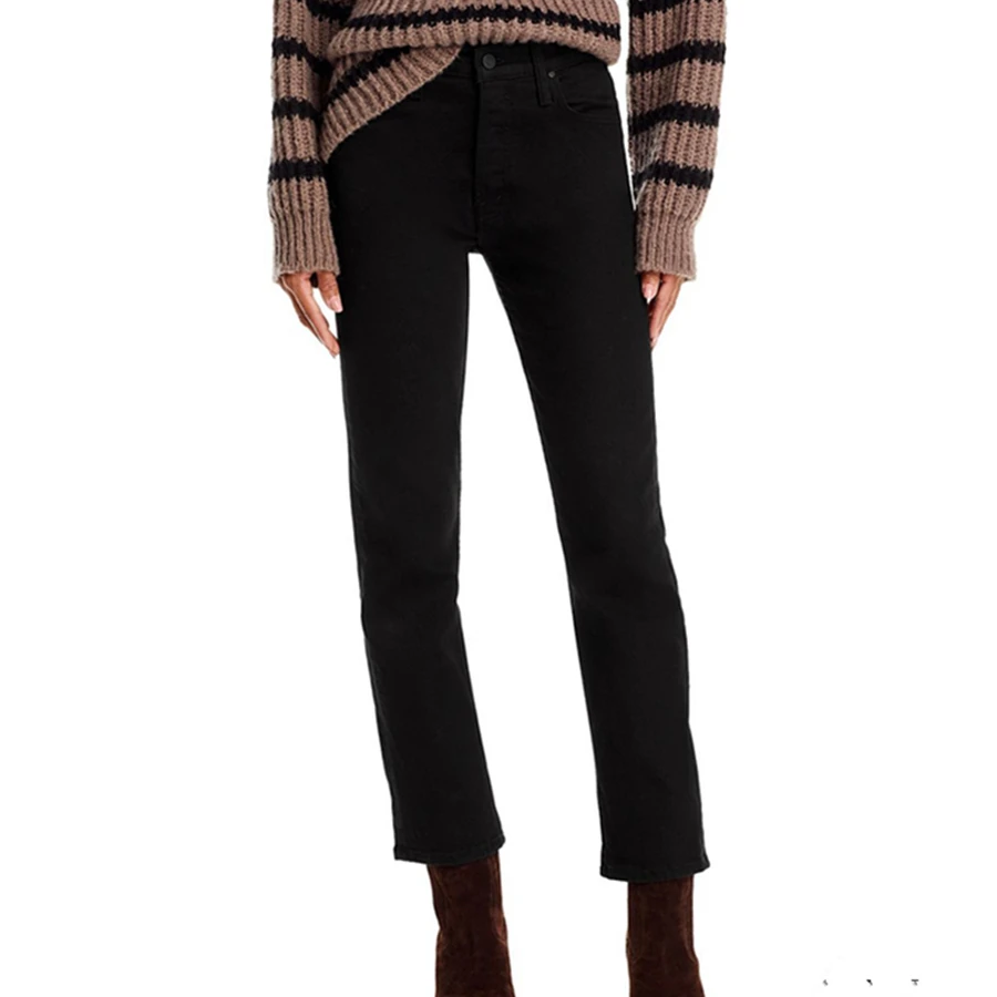 

Модные минималистичные элегантные джинсы-карандаш Maxdutti черного цвета, облегающие, с эффектом push-up, женские джинсы, женская одежда, женские джинсовые брюки