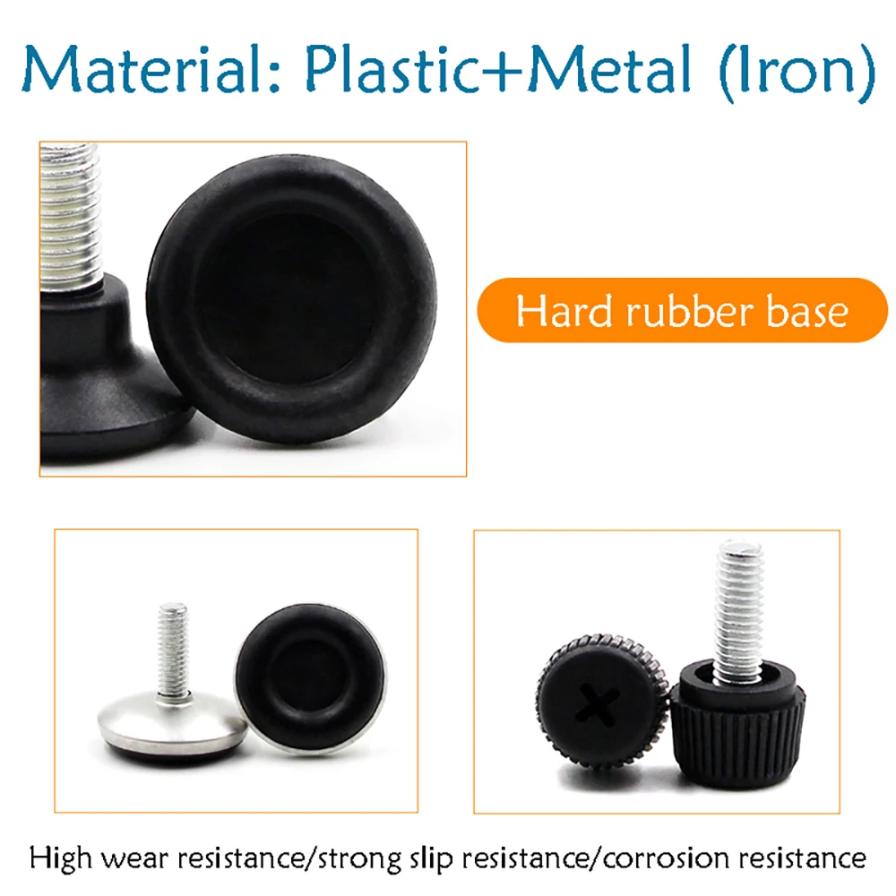 M6 M8 M10 Height Adjustable Leveling Furniture Legs Pad Table/Chairs/Cabinets Screw Support Feet Shock Absorbers