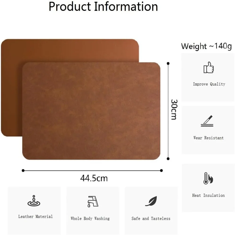 Cowhide Pattern Leather Placemats 2