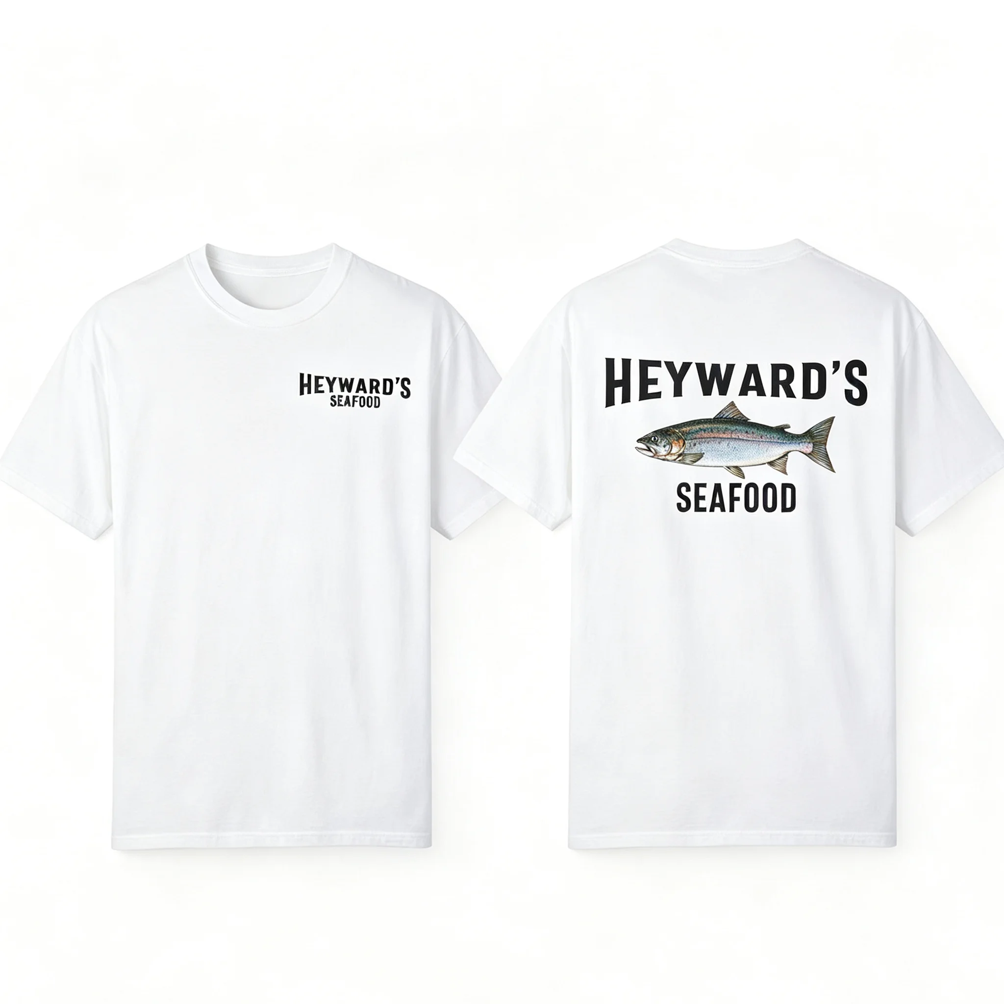 Heyward's Seafood Vintage Logo Cotton T-Shirt Inspired By Outer Banks TV Show 2026 Final Season Final Beach Adventure Sitcom Top