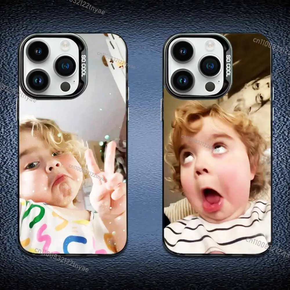 

Funny Cute Boy Girl Paired Couple Phone Case IMD For IPhone 17,16,15,14,13,12,11 Pro Max Plus Color Silver Black Cover