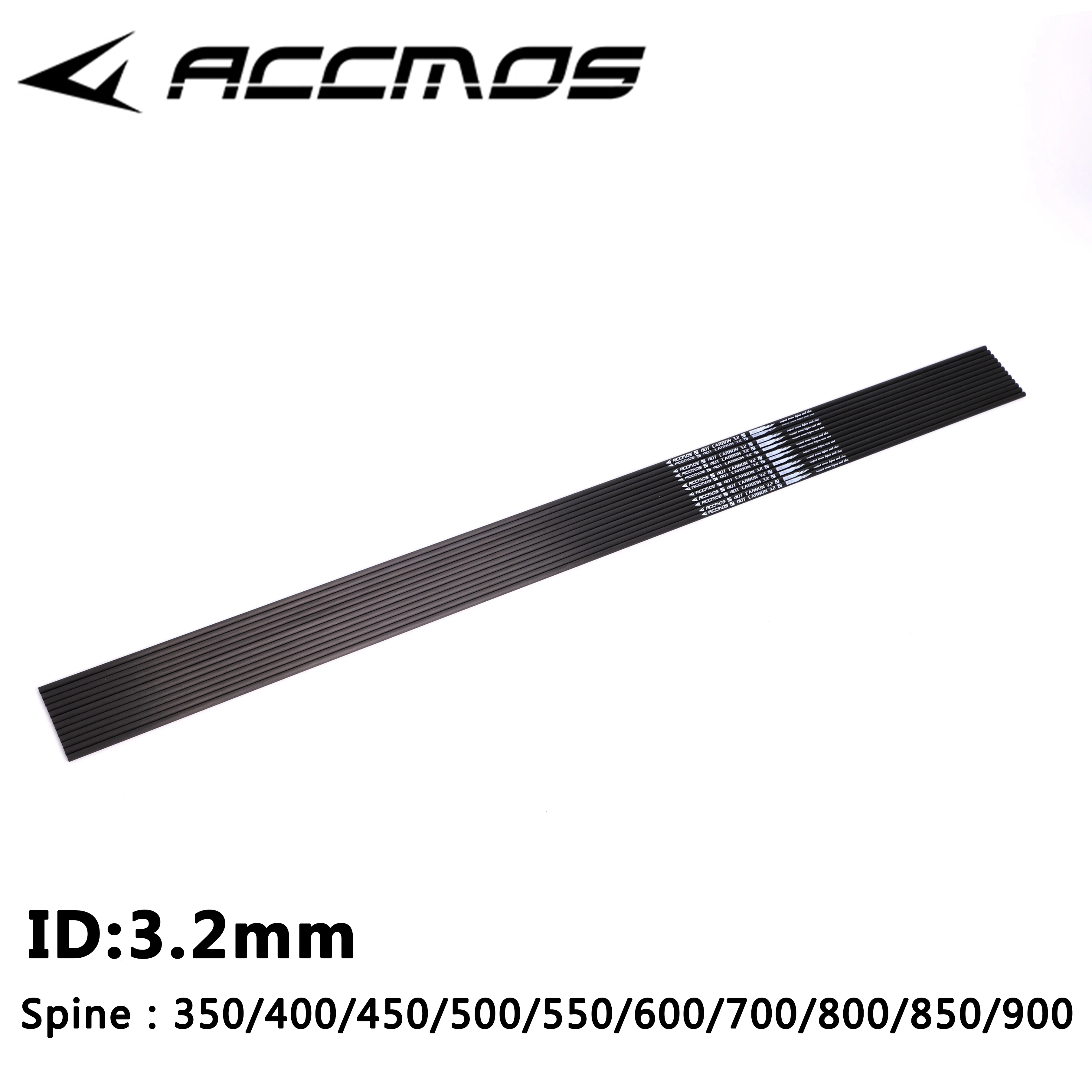 ID 3.2mm 40T Carbon Arrow Shaft Spine 350 400 450 500 550 600 650 700 750 800 900 1000 with Point/Nock/Ring Archery Accessory