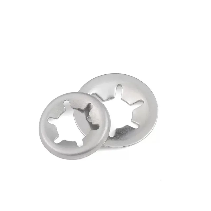 304 Stainless Steel Bearing Clamp Retaining Ring Plum Blossom Washer for Axial Positioning and Rust Proof