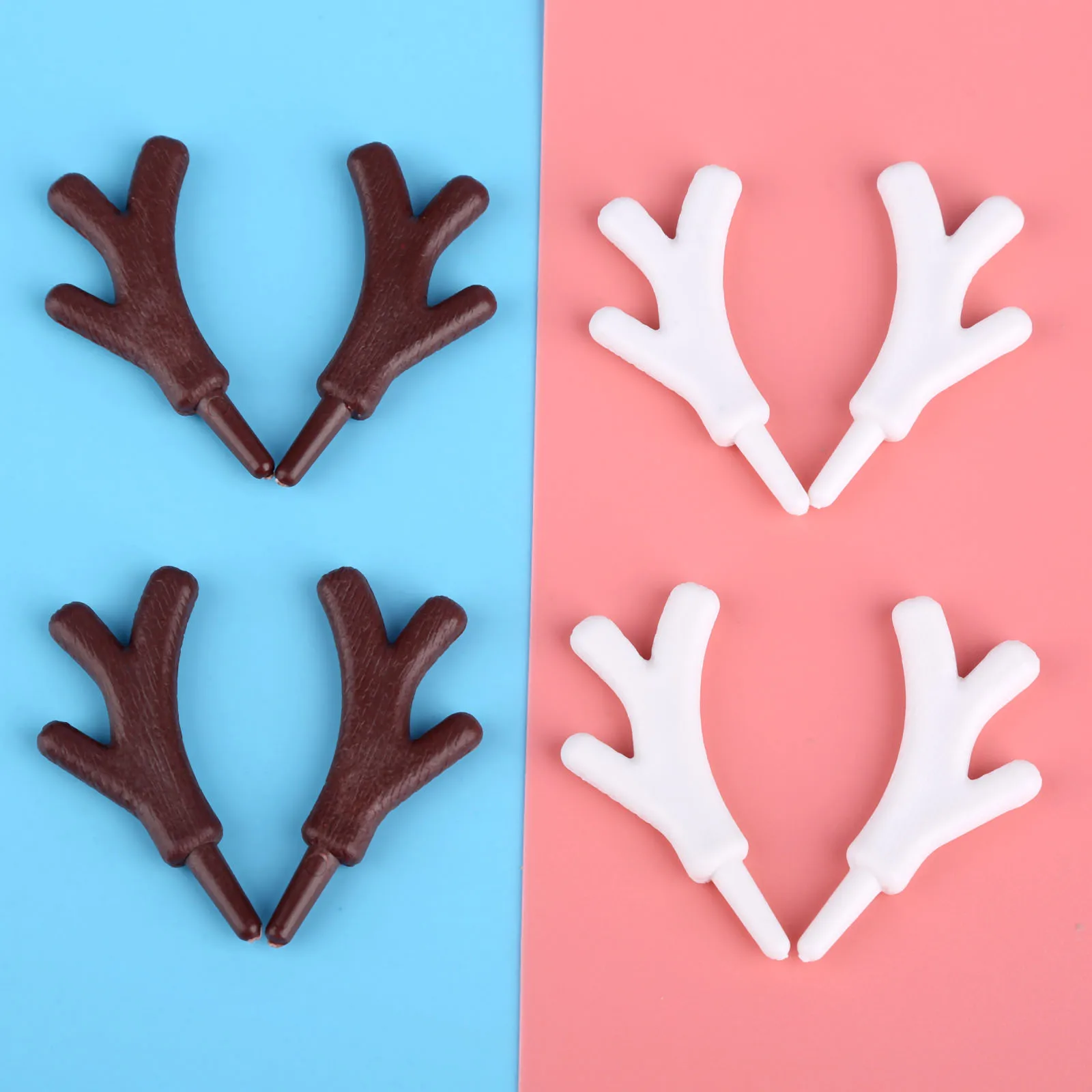 20 sztuk Mini plastikowe boże narodzenie Snowman ręcznie poroża gałęzie ozdoba DIY dekoracje świąteczne Craft sztuczne lalki słodkie małe poroża