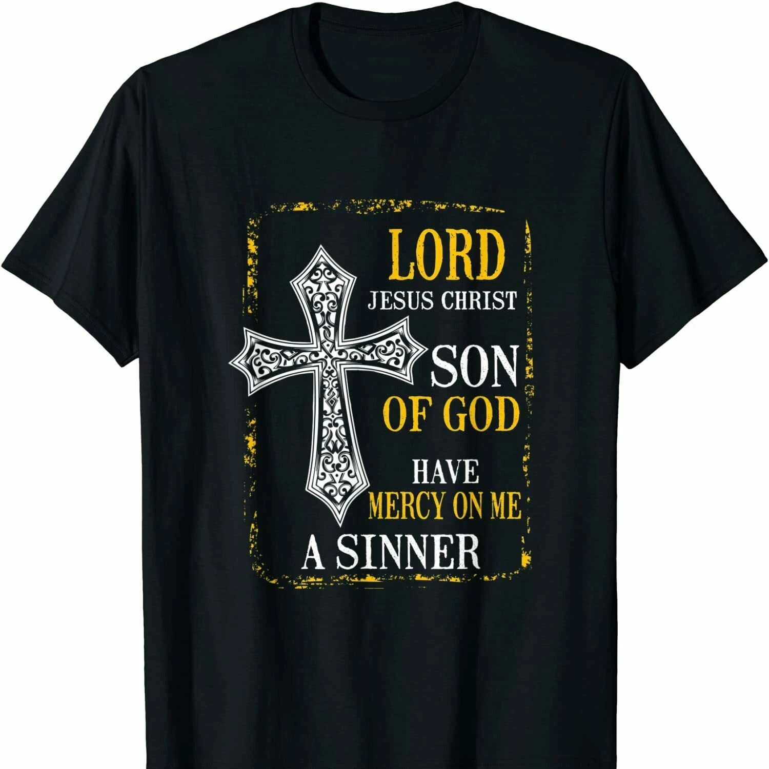 

Jesus Prayer Eastern Orthodox & Catholic Christian Faith T Shirt New 100% Cotton Short Sleeve O-Neck T-shirt Casual Mens Top