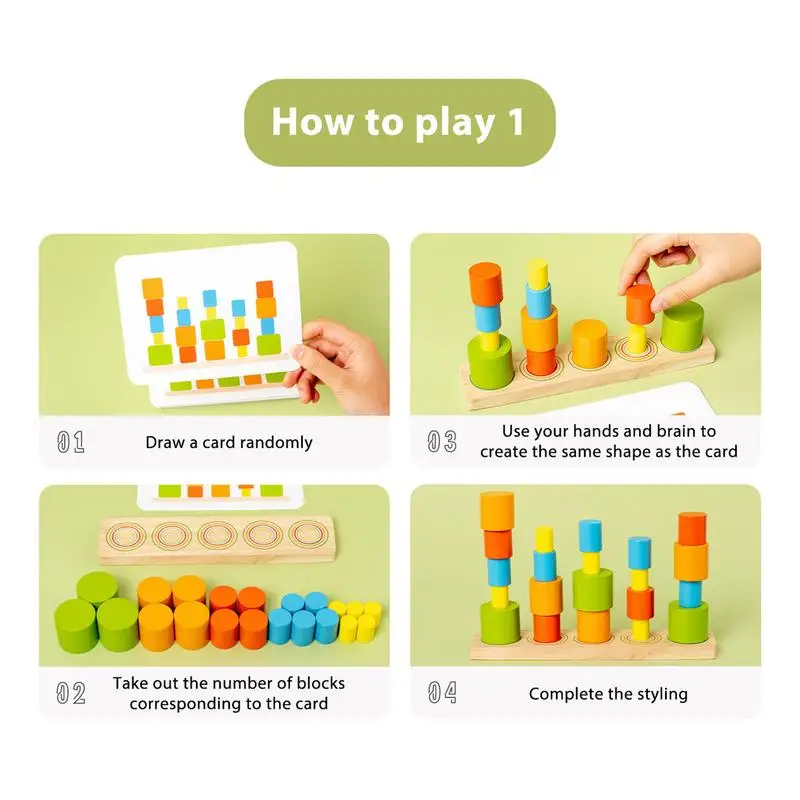 

Stacking Game Set Wood Stacking Blocks Balancing Game Montessori Learning Toys Educational Preschool Learning Activities For