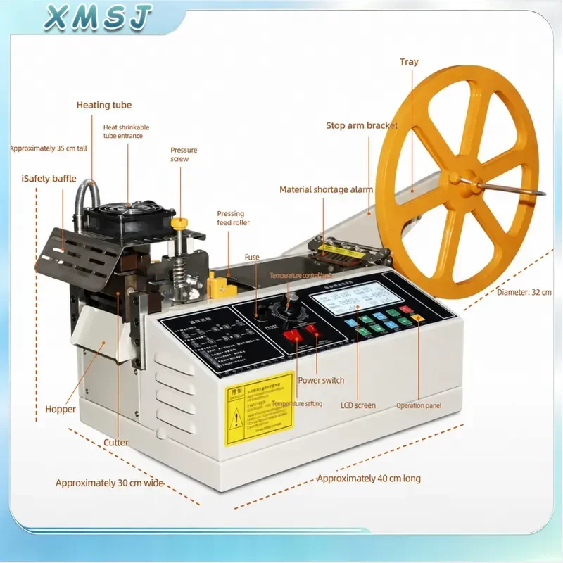 Automatic Belt Cutting Machine Hot Cold Cloth Non Woven Ear Tape Webbing Safety Goggles Elastic Band Cutter High Precision