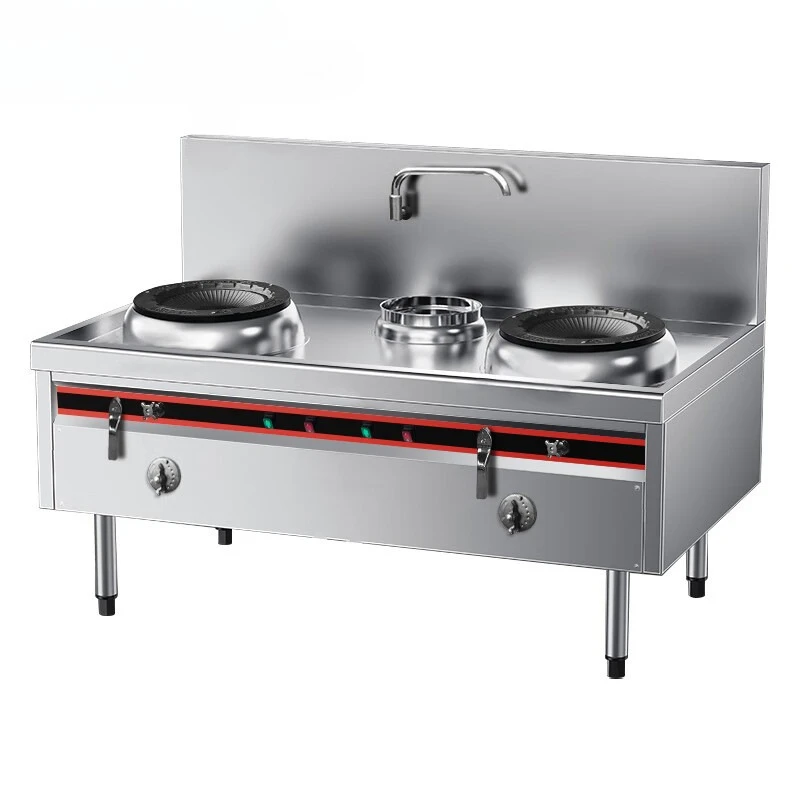 Gas double fried single temperature stove