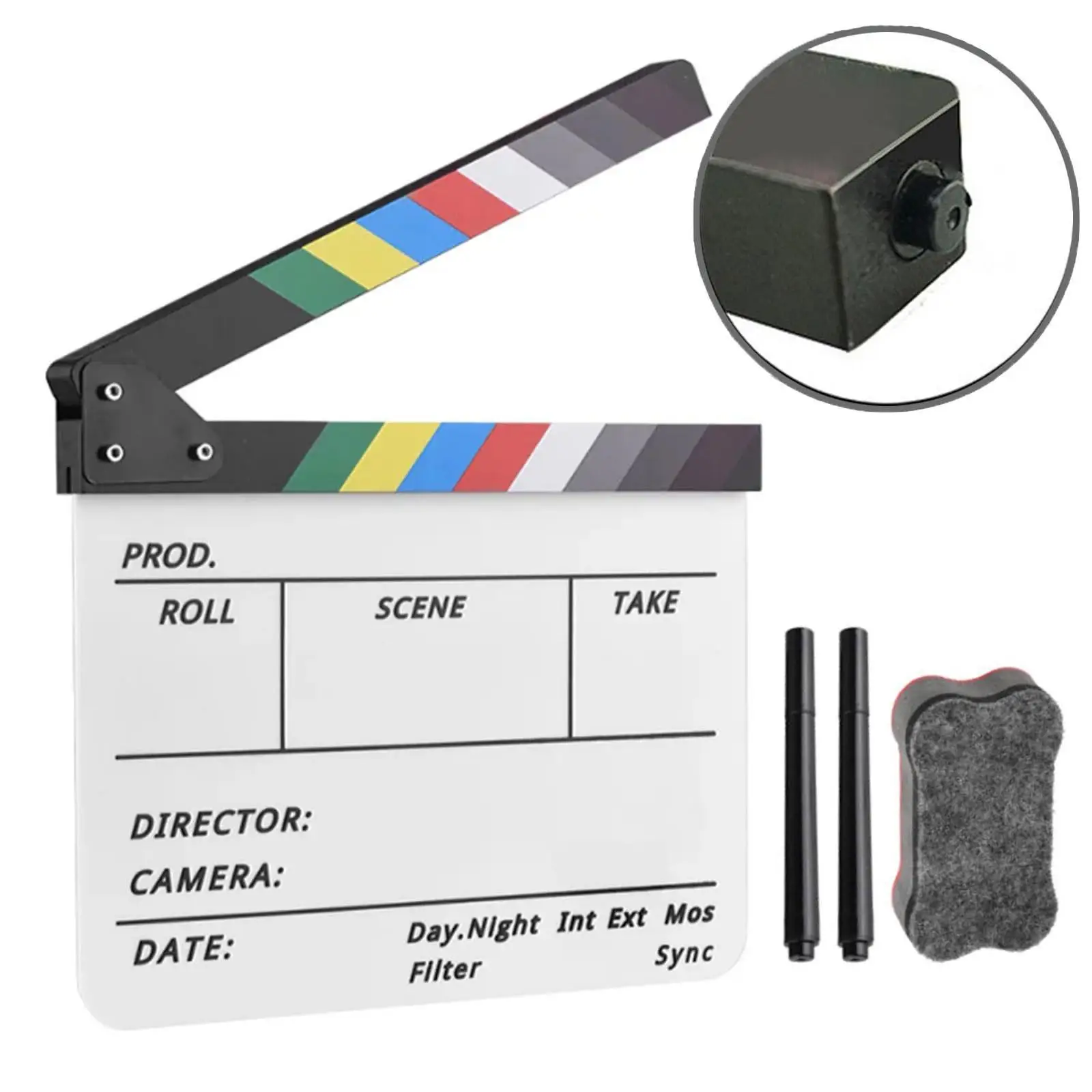 Movie Directors Clapboard Movie Night Party Decoration Clapperboard for Studio Camera Theater Photography Filmmakers Background