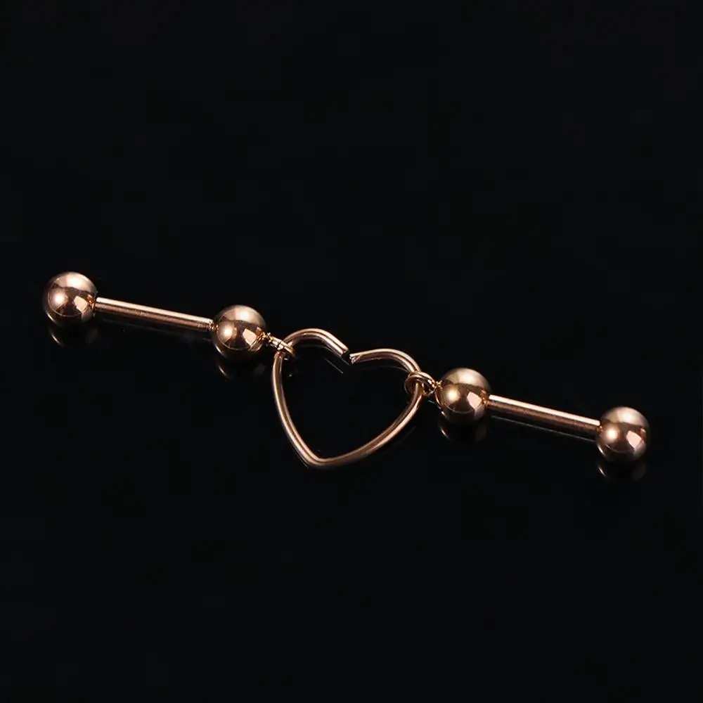 كل مباراة الفولاذ المقاوم للصدأ القوطية مزاجه الطرف الأذن العظام مسمار ثقب القلب القرط المرأة القرط الكورية نمط القرط #5