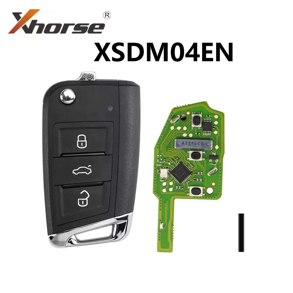 1PCS/LOT Xhorse XSDM04EN Smart Remote Key MQB Style 3 Button Update Version of XSMQB1EN