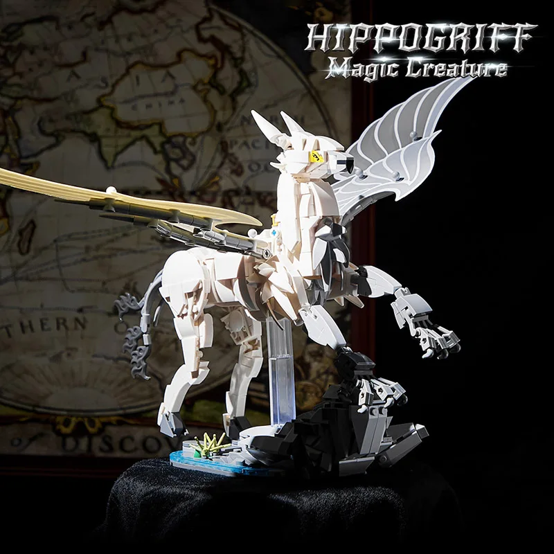 Creative MOC 698pcs Magic World Hippogriff Model Building Blocks Set Magical Creature Figures Kit Bricks Toys For Children Gifts