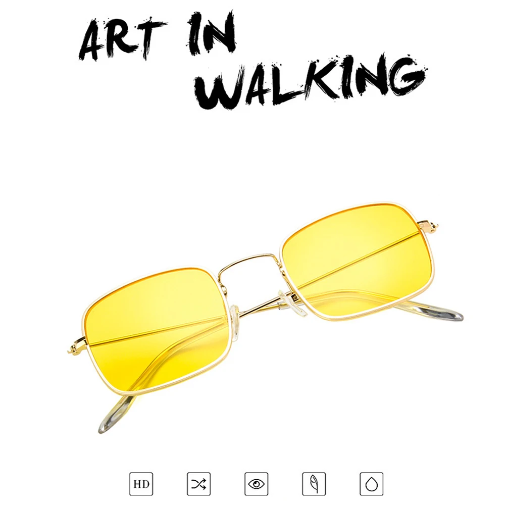 

Retro Square Frame Sunglasses Lightweight Durable Beach Eyewear Decorative Party Glasses Stylish Design Long Lasting Use Outdoor