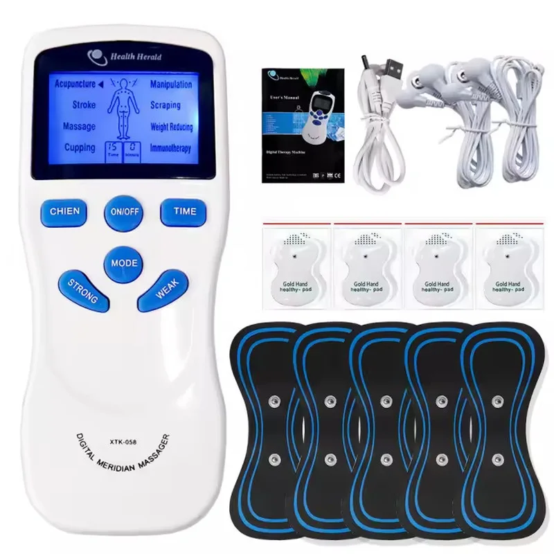 Cross-border Digital Massager, EMS Pulse Neck, Micro-current Dual-hole Button Type for Full Body