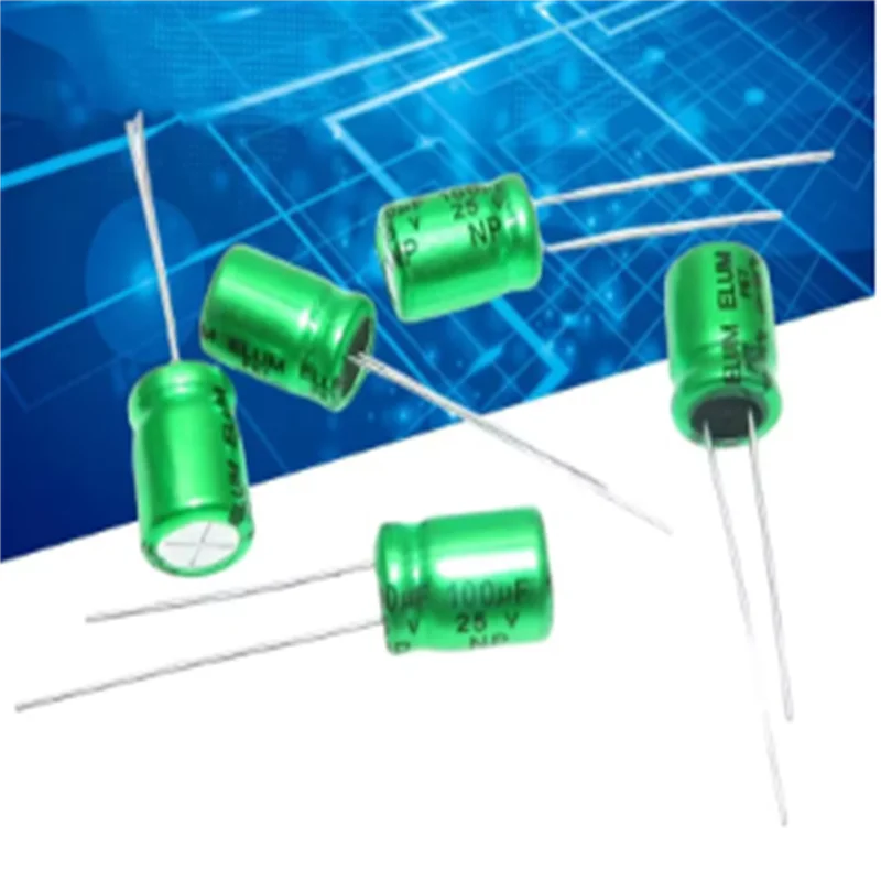 10PCS original genuine audio frequency division NP non-polar aluminum electrolytic capacitor 25V 100uf 8X12mm