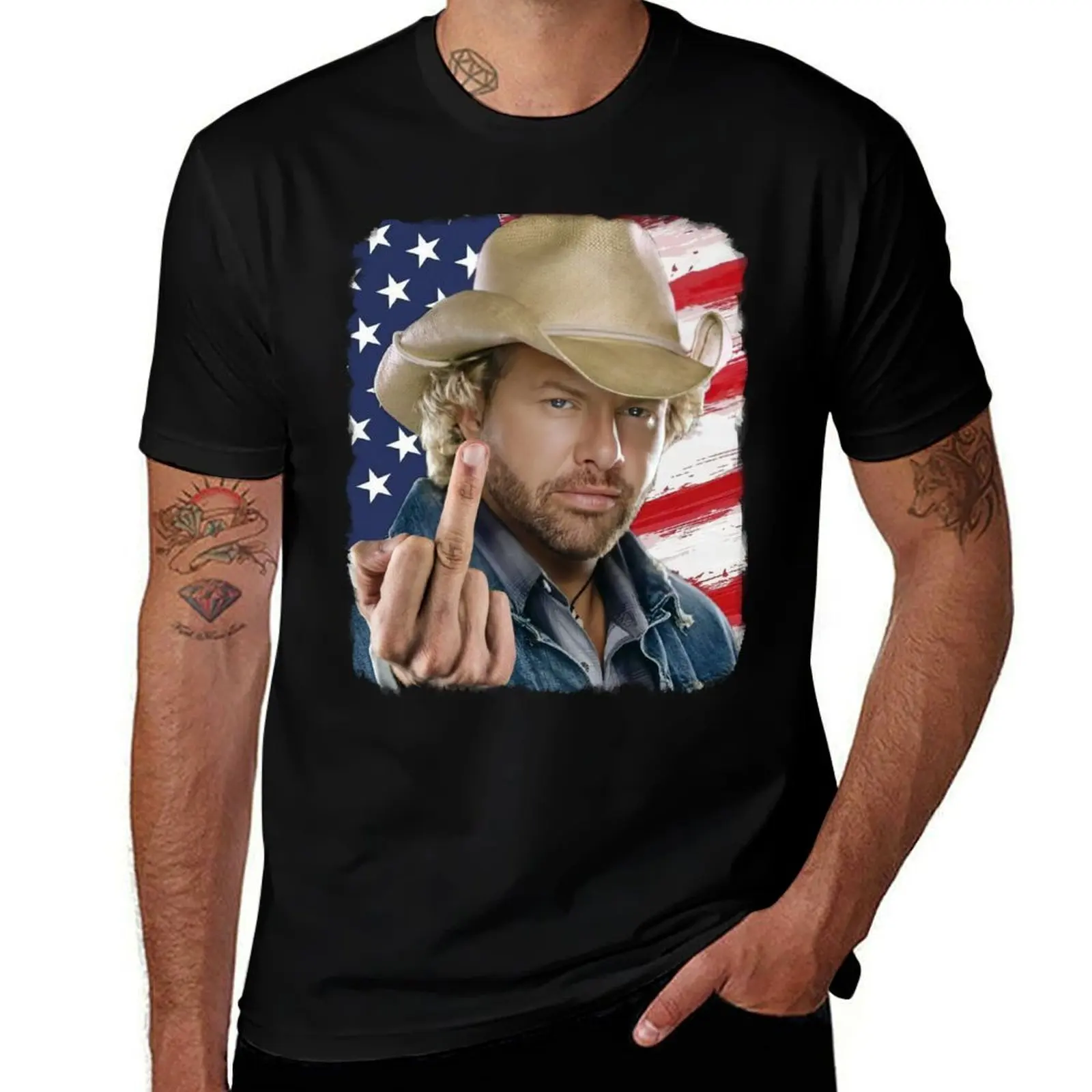 

Toby Keith Middle Finger, Courtesy Of The Red, White And Blue, American soldier, Don't Let The Old Man In, Solo Cup, It' T-Shirt