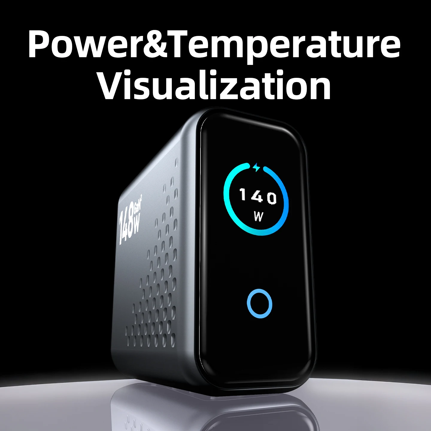 148w-gan-wall-mounted-multi-port-charger-with-display-4-usb-c-ports-3c1a-fast-charging-compatible-with-phones-and-tablets