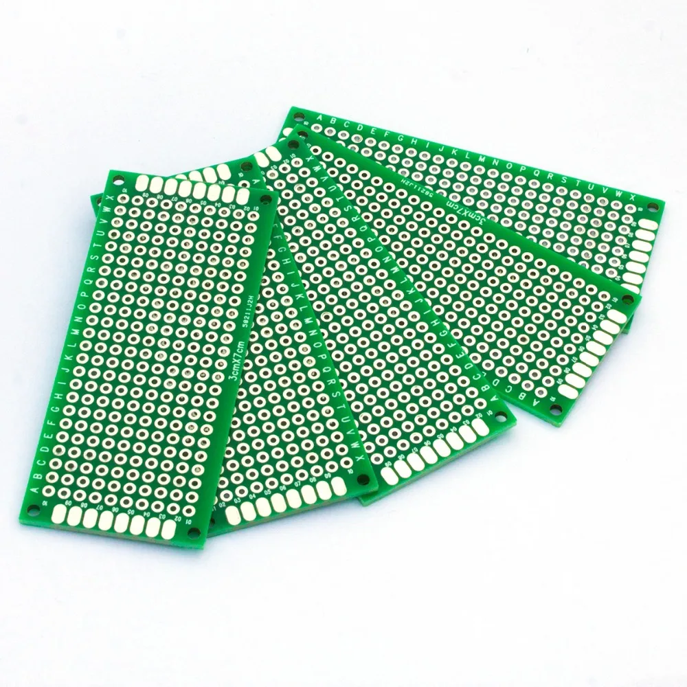 5pcs Double Side Prototype PCB diy Universal Printed Circuit Board 3x7cm