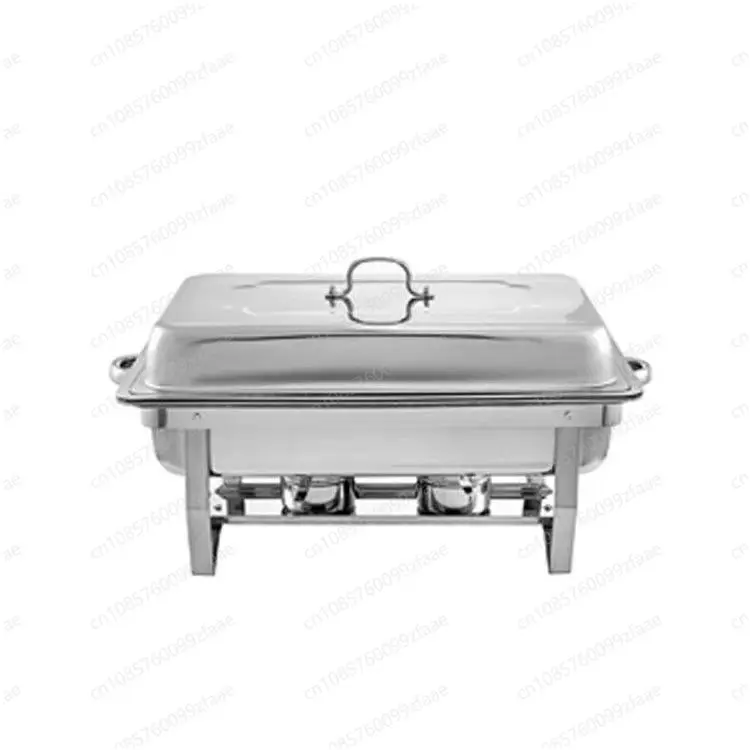 

Chafing Dish 6 Packs 8 Quart Stainless Steel folding Chafer Full Size Rectangular Chafers for Catering Buffet Warmer Set