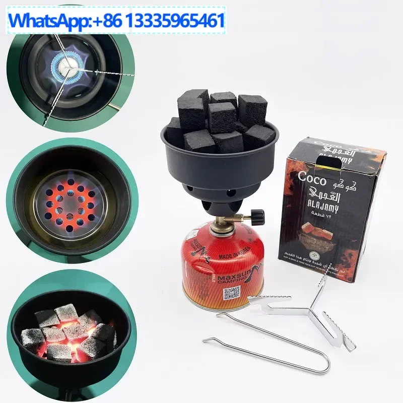 

Газовая кокосовая угольная печь Точка для кальяна Открытая газовая печь Отопительная печь Две печи Кальян Ca