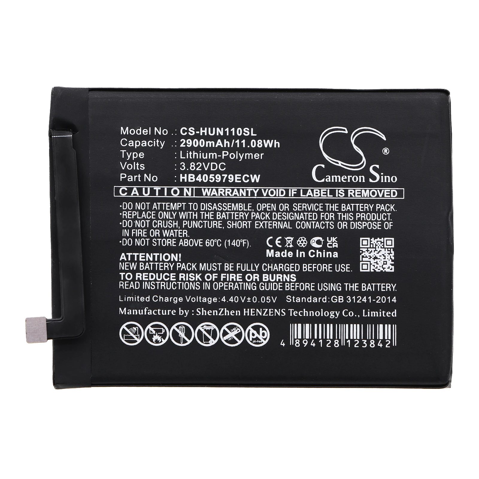 

Li-Polymer Mobile, SmartPhone Battery for Huawei,3.82v,2900mAh,Nova Dual Sim CAN-L11 Honor Changwan 6 MYA-L41 DRA-LX3 Y5 2018