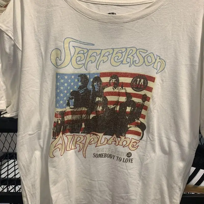 

Винтажная белая футболка Jefferson Airplane Band S 5XL KH15817