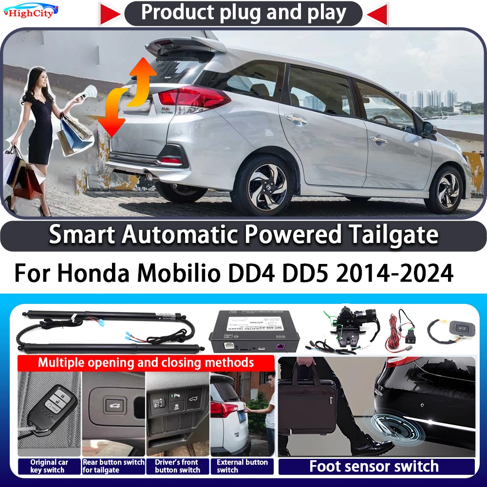 

For Honda Mobilio DD4 DD5 2014-2024 OEM Smart Automatic Powered Tailgate Key Control Trunk Close Kit Electric Power Tailgate