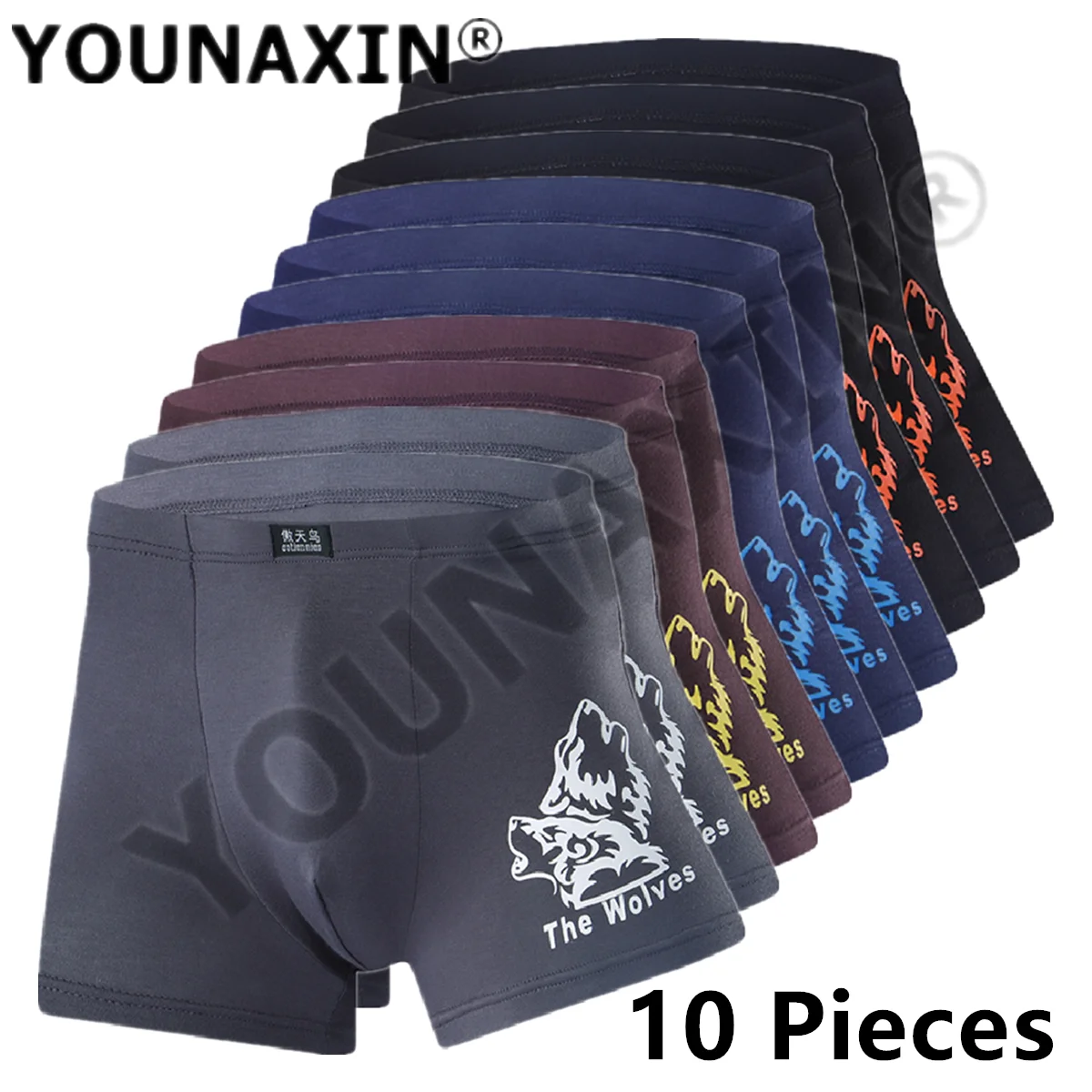 10 Pieces Men Boxer Underwear Underpants Homme Panties Undies Bottoming Shorts