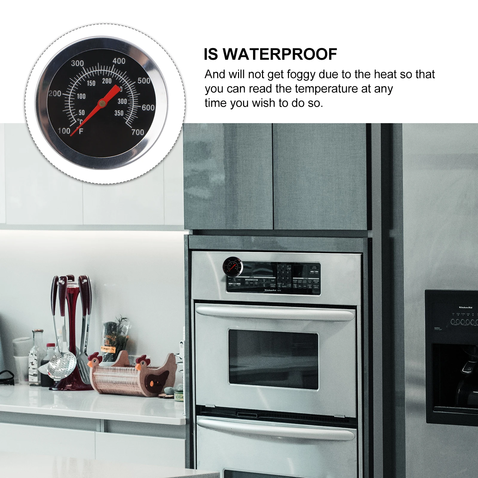 

Stainless Steel BBQ Meat Dial Thermometer Grill Meat Dial Temperature Gauge Cooking Food Probe Household Kitchen Tools