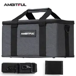 Ambitful PB18 Shoulder Straps Portable Carry Bag Studio Flash Light Video Camera Bag for Outdoor Photography Photo Video