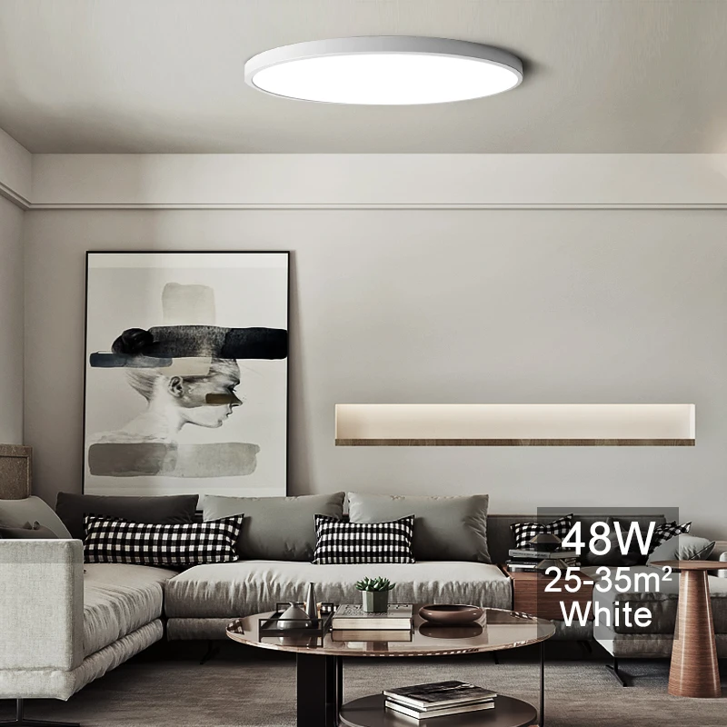 Lâmpada inteligente de 0,9 polegadas, lâmpada de teto led, aplicativo/controle remoto, iluminação interna regulável para sala de estar luzes led