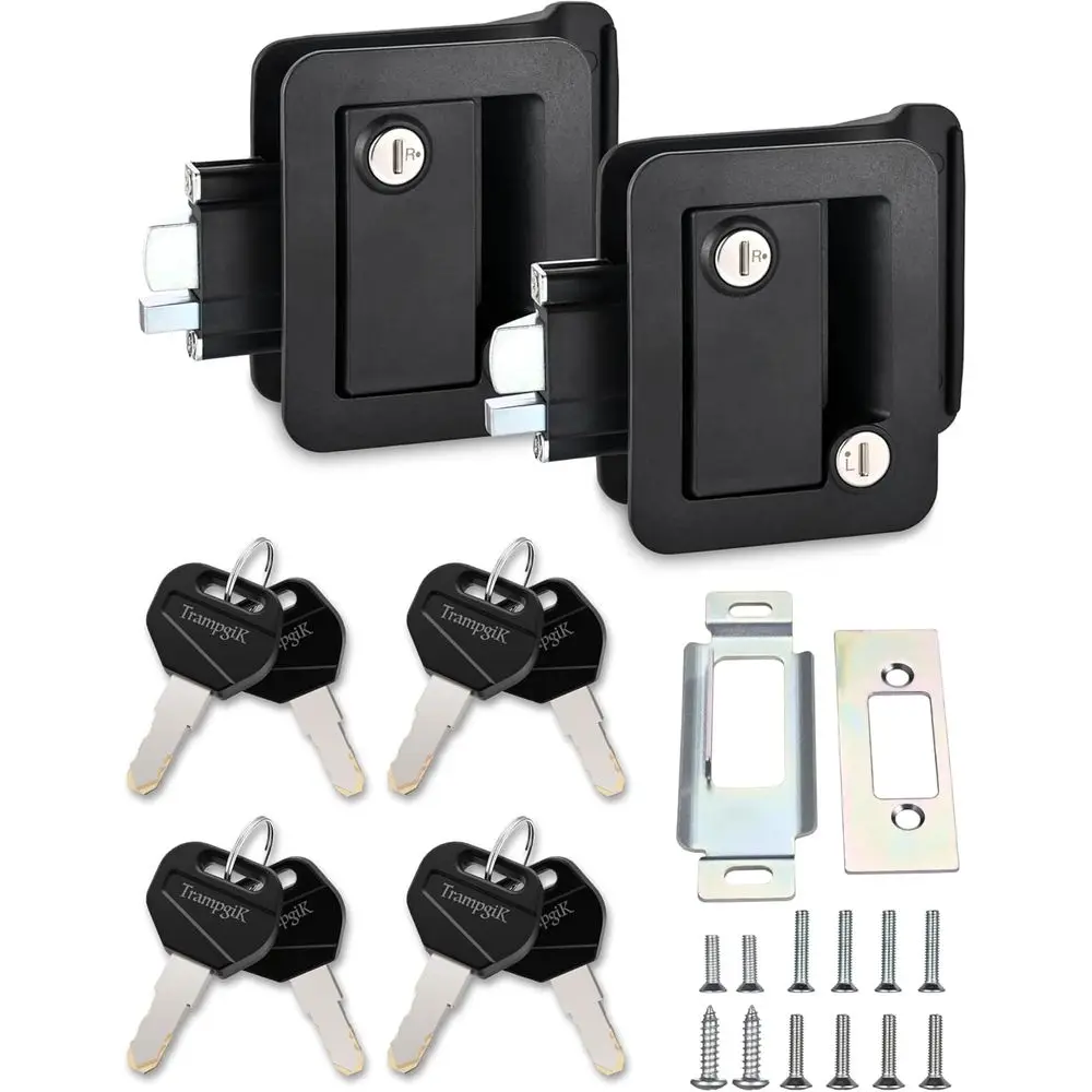 Replacement RV Door Lock for Motorhomes and Campers, Fits 3.65 x 2.95, 2-Pack with 8 KeysHEALAND