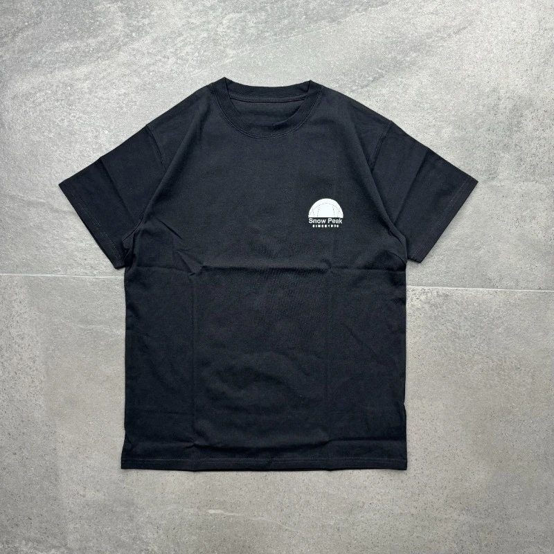 韓国のトレンディなブランド夏の新プリントアウトドアキャンプレジャー半袖 Tシャツ純粋な綿レジャー休暇ユニセックス