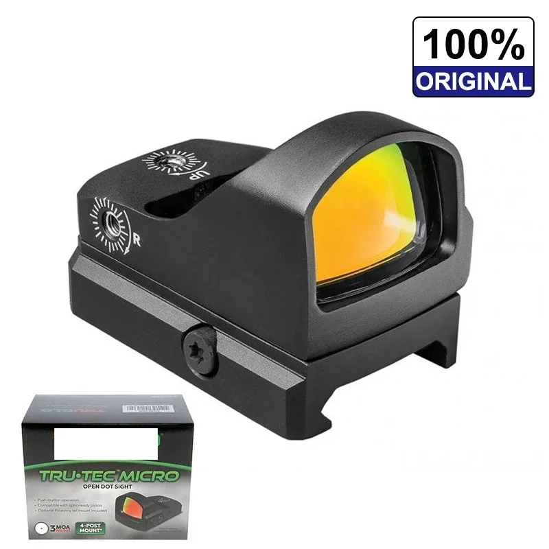 

TRU•TEC микро-субкомпактный прицел с открытой красной точкой 3MOA для пистолета, пистолета, мини-прицел с красной точкой, охотничьего прицела