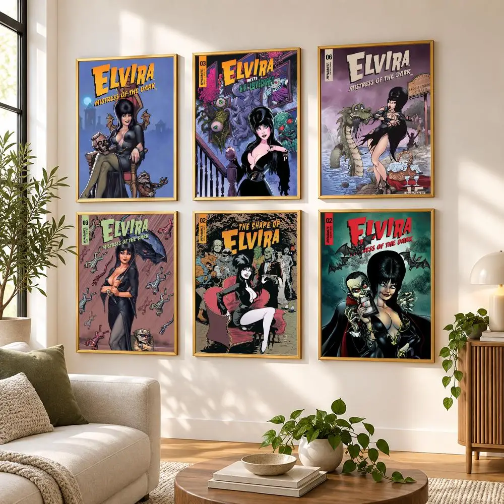 Movie Elvira Mistress of the Dark Poster HD art sticky wall waterproof home living room bedroom bar aesthetic decoration