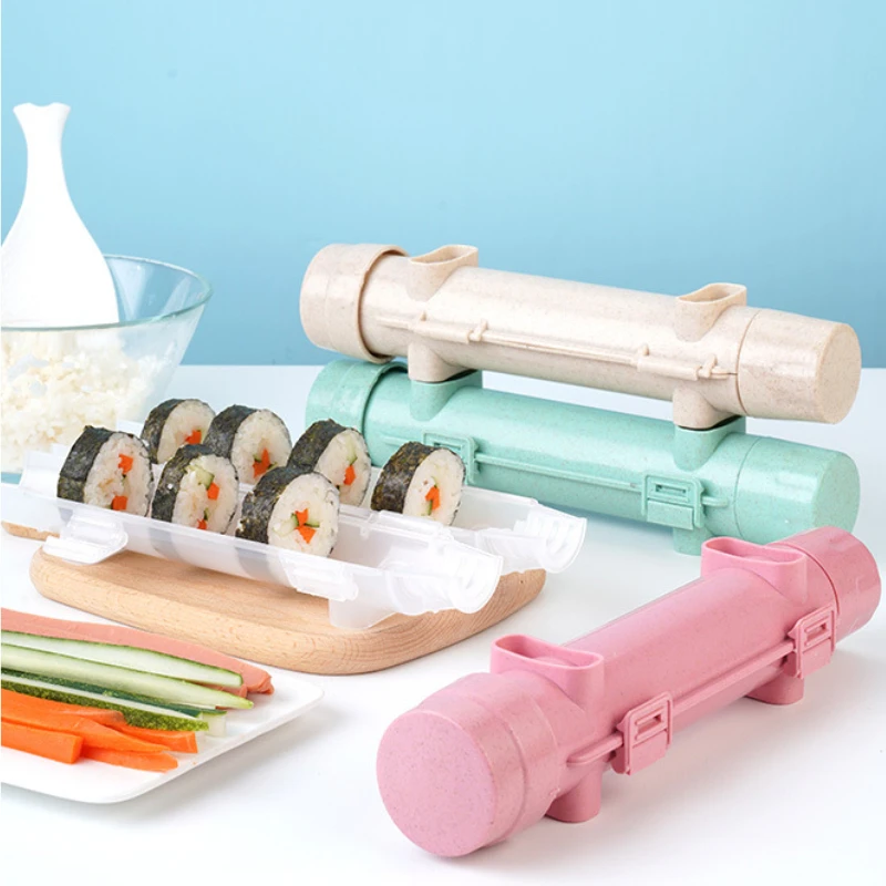 

Xmas Christmas gifts Sushi Maker Roller DIY Sushi Making Machine Quick Sushi Roller Rolled Rice Meat Mold Kitchen Tool Gadgets